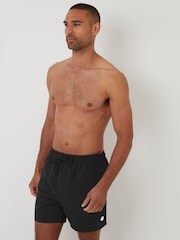 Threadbare Black Stripe Seersucker Swim Shorts - Image 3 of 4