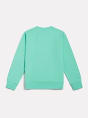 أخضر - سويت شيرت ذو ياقة بحافة مستديرة من قماش فرينش تيري مزين بشعار صغير من New Balance - صورة 7 من 8