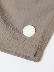 Threadbare Taupe Stripe Seersucker Swim Shorts - Image 6 of 6