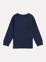 New Balance Blue Stacked Logo Long Sleeve T-Shirt - Image 2 of 3