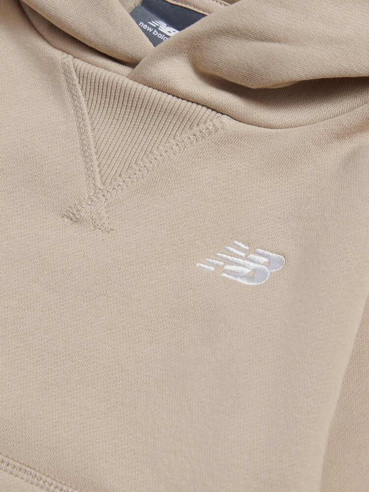 New Balance Natural Small Logo Fleece Hoodie - Image 3 of 3 New Balance Natural Small Logo Fleece Hoodie - Image 3 of 3