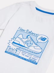 New Balance White Greatest Hits Graphic T-Shirt & Short Set - Image 4 of 5