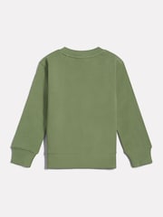 New Balance Green Stacked Logo Crew Neck Sweatshirt - Image 2 of 3