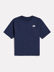 New Balance Navy Blue Small Logo Jersey T-Shirt - Image 1 of 3