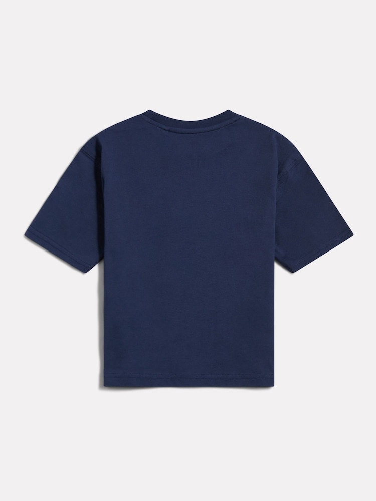 New Balance Navy Blue Small Logo Jersey T-Shirt - Image 2 of 3