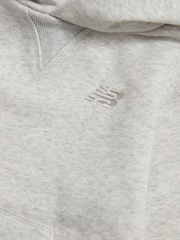 New Balance Grey Small Logo Fleece Hoodie - Image 3 of 3