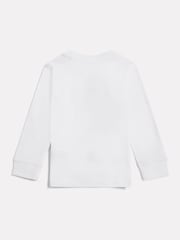 New Balance White Stacked Logo Long Sleeve T-Shirt - Image 2 of 3