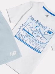 New Balance White Greatest Hits T-Shirt & Shorts Set - Image 3 of 4