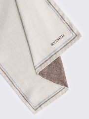 MOSS Natural Italian Silk Double Faced Pocket Square - Image 2 of 2