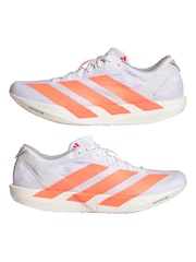adidas White Adizero Adios 9 Running Shoes - Image 5 of 9