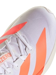 adidas White Adizero Adios 9 Running Shoes - Image 8 of 9