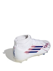 adidas White F50 Sparkfusion League Mid Cut Firm / Artificial Ground Football Boots - Image 3 of 9