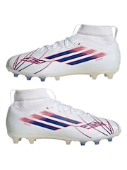 adidas White F50 Sparkfusion League Mid Cut Firm / Artificial Ground Football Boots - Image 6 of 9