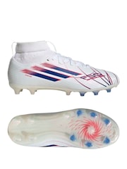 adidas White F50 Sparkfusion League Mid Cut Firm / Artificial Ground Football Boots - Image 7 of 9