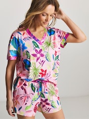 Figleaves Pink Chameleon Shortie Pyjamas - Image 1 of 4