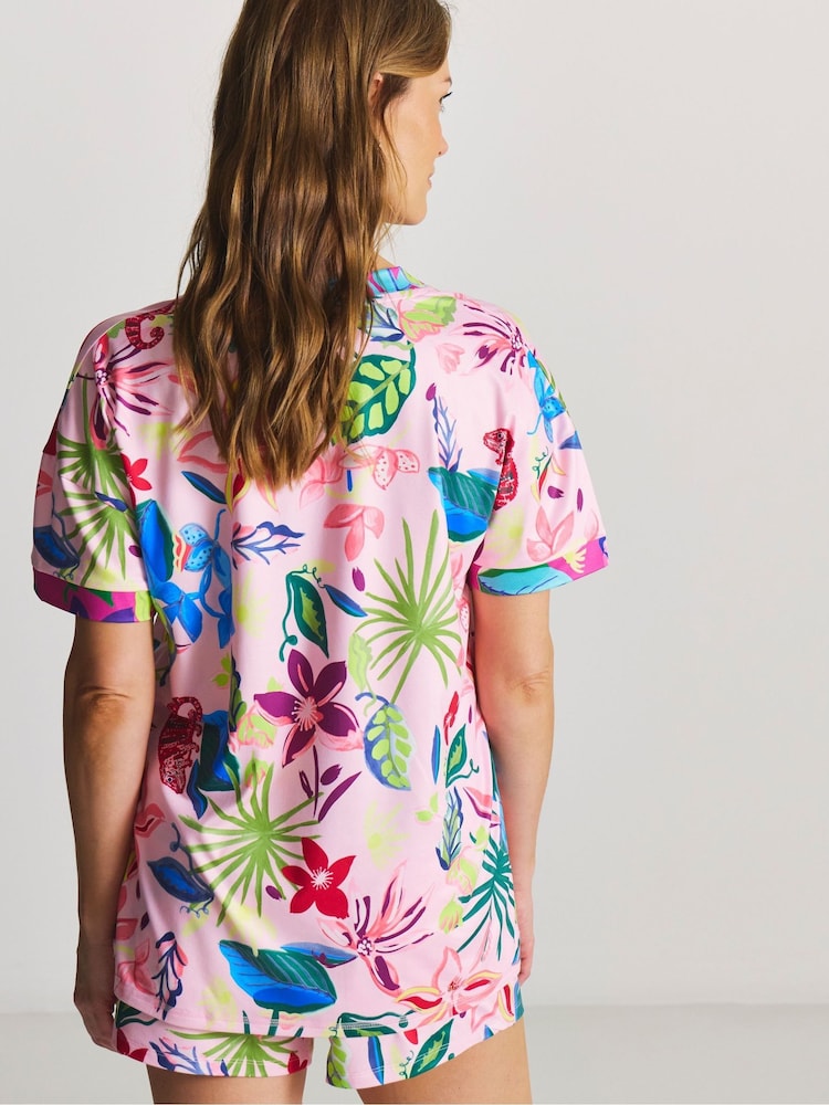 Figleaves Pink Chameleon Shortie Pyjamas - Image 2 of 4