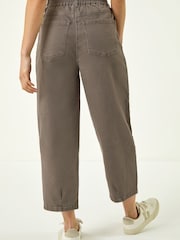 Roman Brown Petite Pocket Front Cropped Denim Trousers - Image 3 of 5