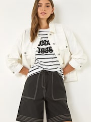 Negro - Roman Drawcord Detail Shorts - Imagen 1 de 5