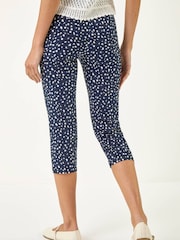 Roman Bengaline Spot Print Cropped Trousers - Image 3 sur 5