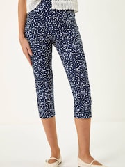 Roman Bengaline Spot Print Cropped Trousers - Image 4 sur 5