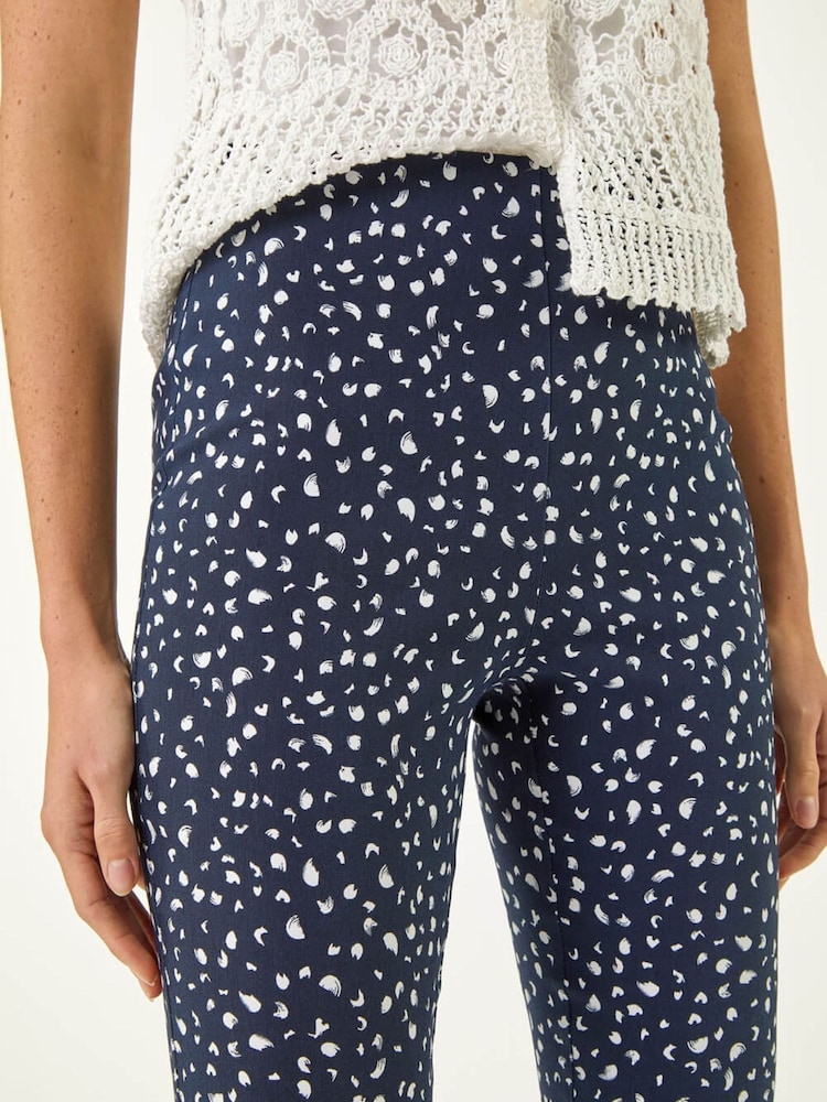 Roman Bengaline Spot Print Cropped Trousers - Image 5 sur 5