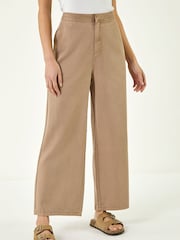 Roman Natural Petite Stitch Detail Trousers - Image 4 of 5