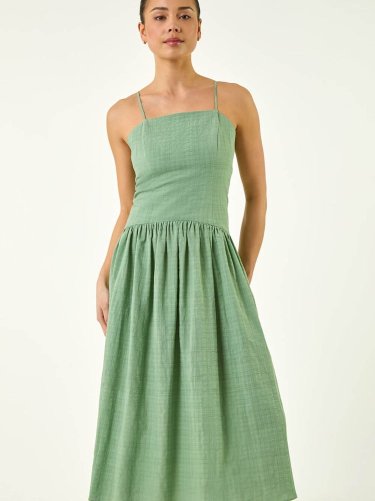 Roman Green Petite Strappy Drop Waist Dress - Image 2 of 5