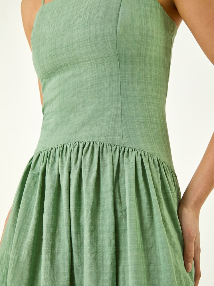 Roman Green Petite Strappy Drop Waist Dress - Image 5 of 5