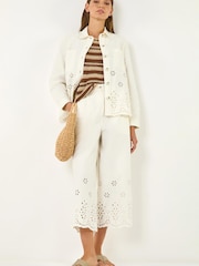 Roman White Anglaise Cotton Lace Jacket - Image 2 of 5