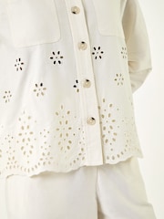 Roman White Anglaise Cotton Lace Jacket - Image 5 of 5