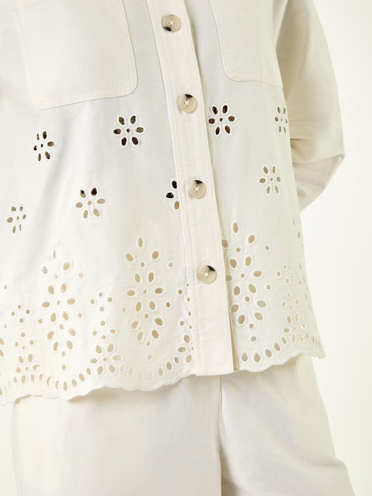 Roman White Anglaise Cotton Lace Jacket - Image 5 of 5 Roman White Anglaise Cotton Lace Jacket - Image 5 of 5