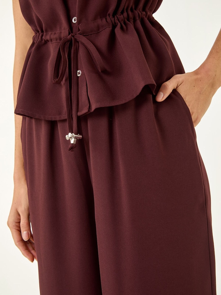 Roman Brown Crepe Pull On Trousers - Image 5 of 5 Roman Brown Crepe Pull On Trousers - Image 5 of 5