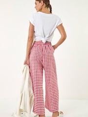 Roman Red Gingham Crop Leg Trousers - Image 1 of 5