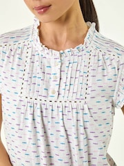 Roman White Petite Frill Trim Top - Image 6 of 6