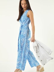 Roman Petite Paisley Print Wrap Jumpsuit - Bild 1 von 5