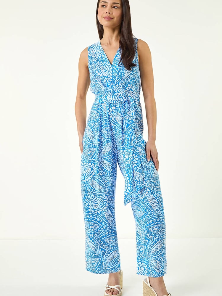 Roman Petite Paisley Print Wrap Jumpsuit - Bild 2 von 5 Roman Petite Paisley Print Wrap Jumpsuit - Bild 2 von 5