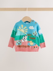Bright Farm Character Knitted Scene Jumper and Leggings Baby Set (0mths-2yrs) - Image 3 of 9