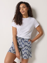 M&Co Blue Printed Shorts - Image 1 of 5