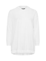 Alb - Yours Curve Waffle Hoodie - Imaginea 5 din 5