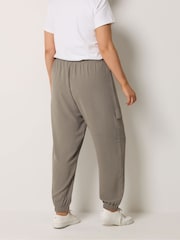 Yours Curve Natural Washed Twill Cargo Joggers - Image 3 of 5