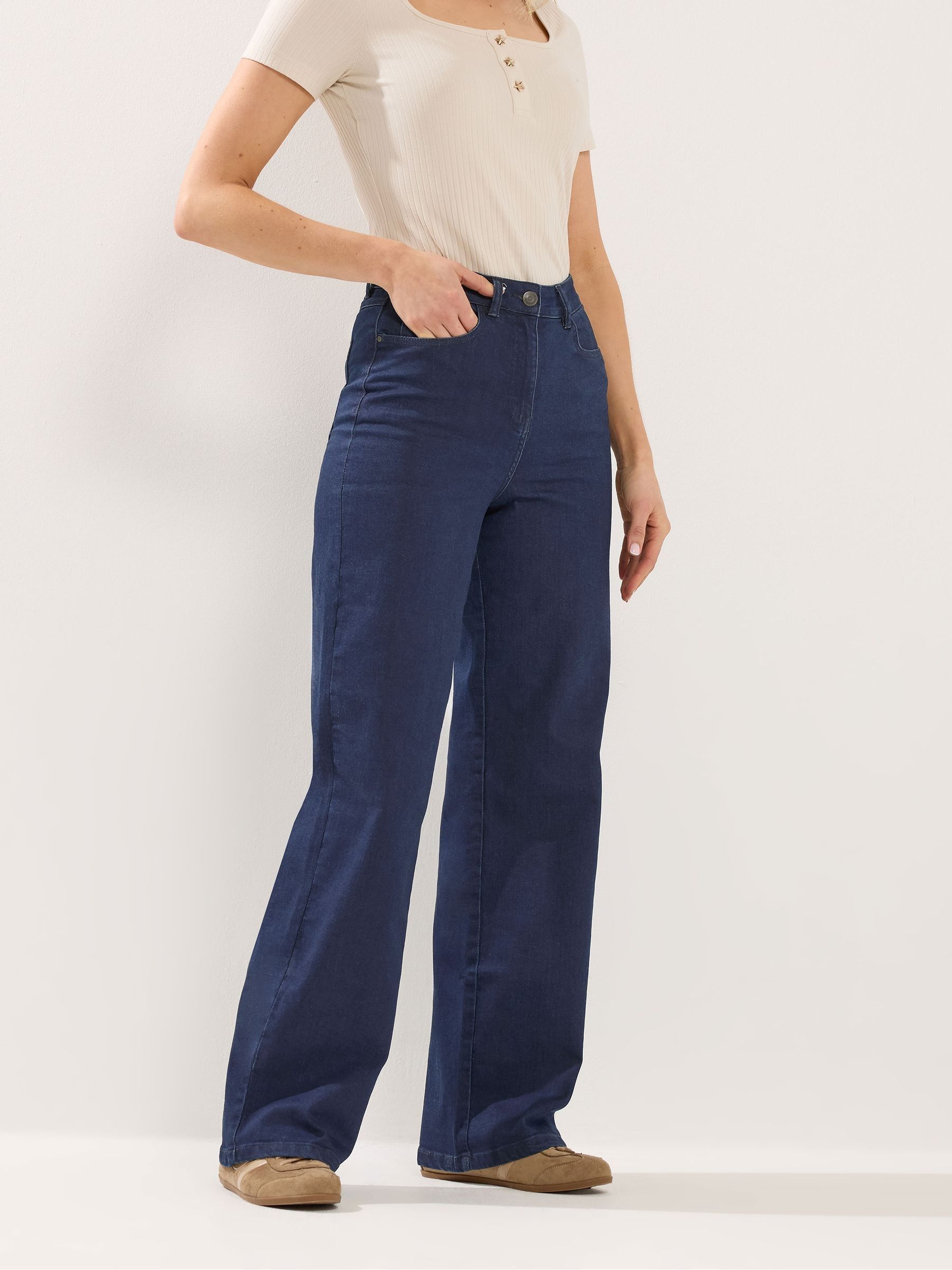 Buy Long Tall Sally Blue Wide Leg Jeans from Next USA