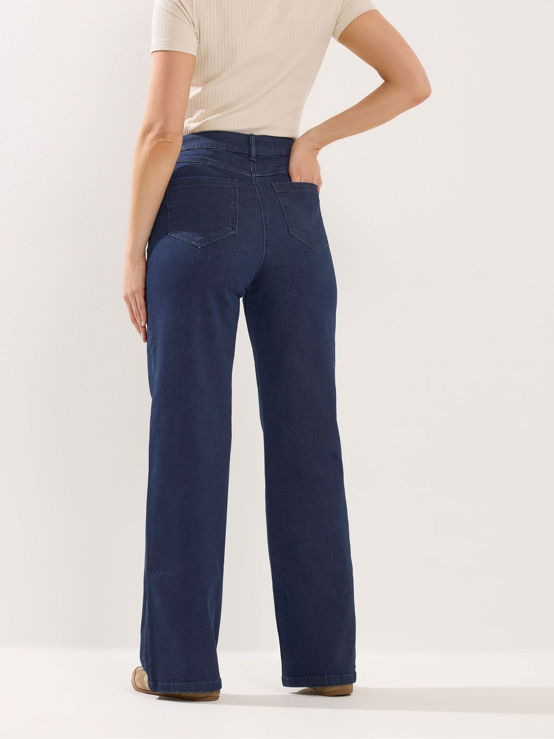 新品・未使用ok.soon original wide denim blue 4 Buy Long Tall Sally Blue Wide Leg Jeans from Next USA
