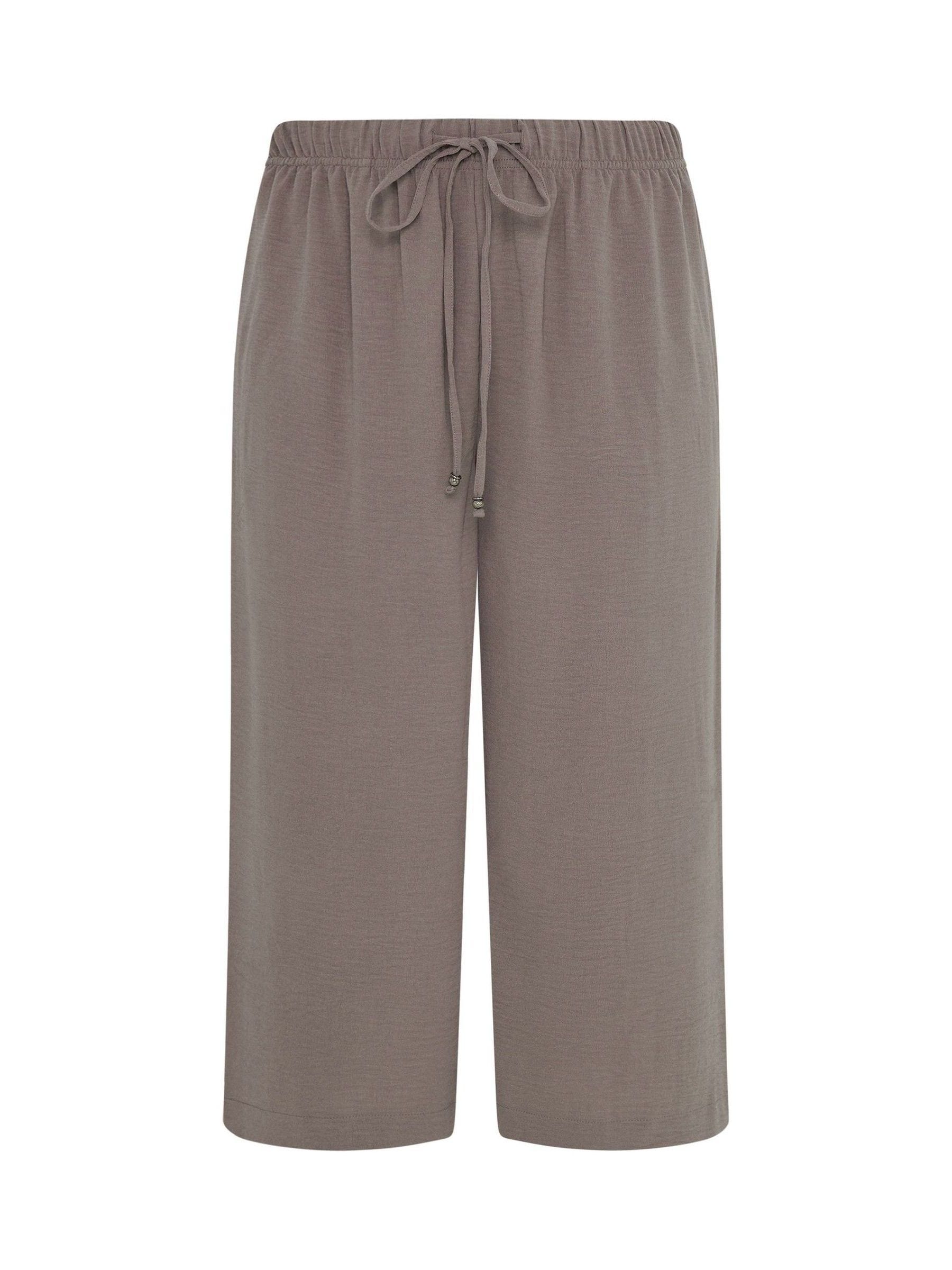 Buy Yours Curve Grey Washed Twill Culotte Trousers from the Next