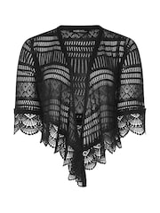 Yours Curve Black Waterfall Cardigan - Image 5 of 5