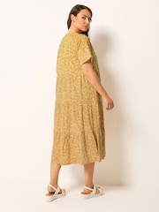 Χρυσαφί - Yours Curve Φόρεμα μάξι με επίπεδα - Εικόνα 3 από 5