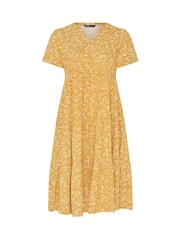 Χρυσαφί - Yours Curve Φόρεμα μάξι με επίπεδα - Εικόνα 5 από 5