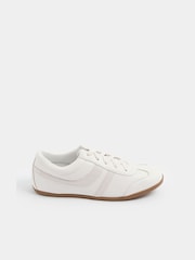 Long Tall Sally White Retro Stripe Trainers - Image 2 of 5