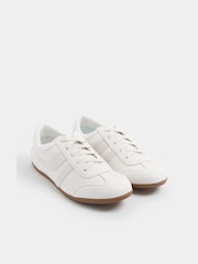 Long Tall Sally White Retro Stripe Trainers - Image 3 of 5