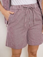 Long Tall Sally Purple Stripe Shorts - Image 4 of 5