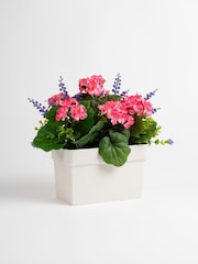Scottish Everlastings Ltd Pink Artificial Geranium UV Trough - Image 3 of 3